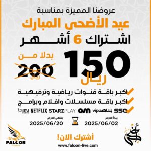 عرض اشتراك فالكون 6 شهور